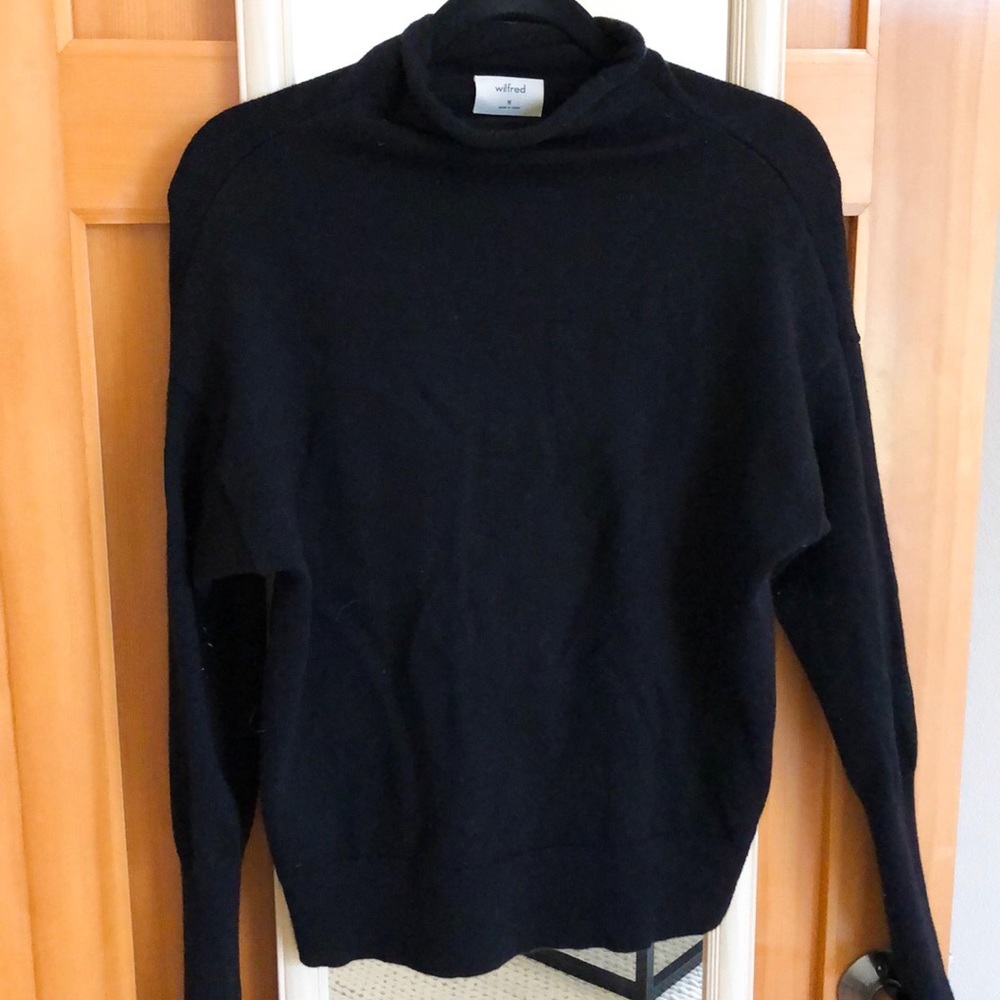 WILFRED black cowl neck sweater